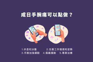 想緩解手腕的痛楚，可以怎樣做？